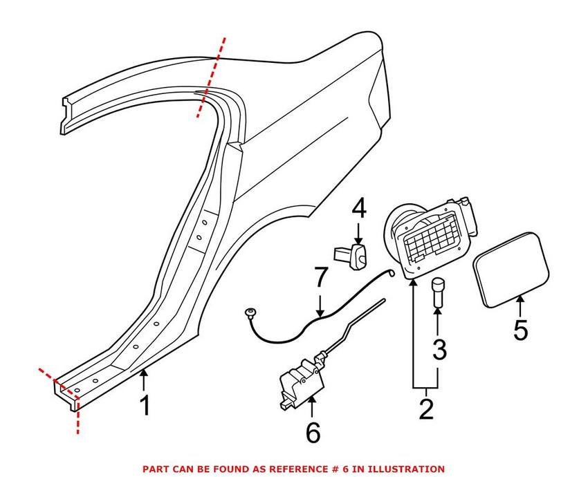 BMW Fuel Door Actuator 67116985880